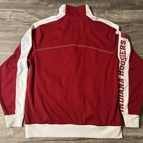Indiana Hoosiers Adidas Full Zip Red/White Soft Shell Jacket, Size Medium - Picture 8 of 9